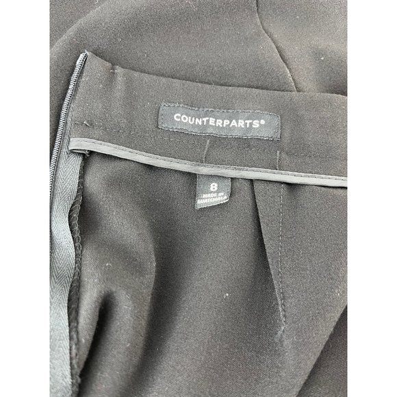 Counterparts black pencil skirt 8 back slit knee length - Picture 6 of 9